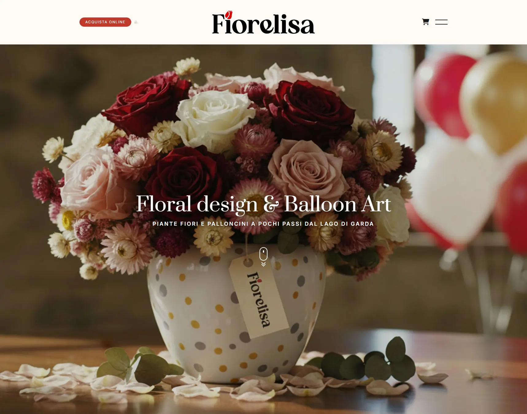 Nuovo Sito Web E-commerce Fiorelisa Cavaion - Vendita Fiori Online Lago di Garda