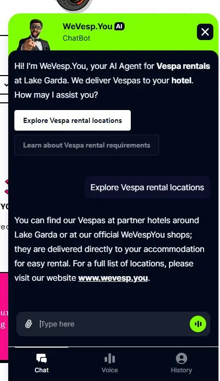 Chatbot WeVespYou